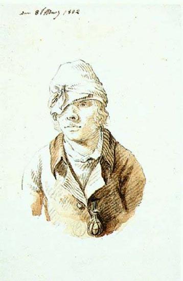 Christian Friedrich Gille Self-Portrait with Cap and Sighting Eye-Shield